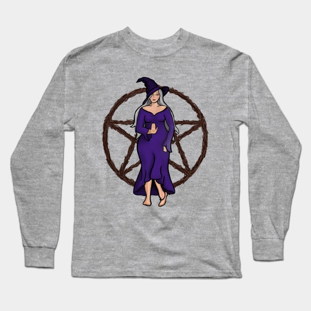 Witchy Woman Long Sleeve T-Shirt by That ART Lady